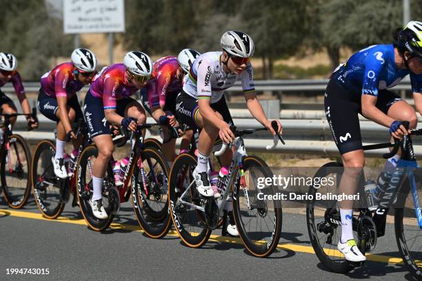 Lotte Kopecky of Belgium and Team SD Worx-Protime competes during the 2nd UAE Tour 2024, Stage 1 a 122km stage from Dubai Miracle Garden to Dubai...