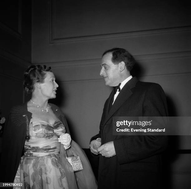 Politician and journalist Patricia Strauss with her husband, Member of Parliament George Strauss , March 25th 1955.