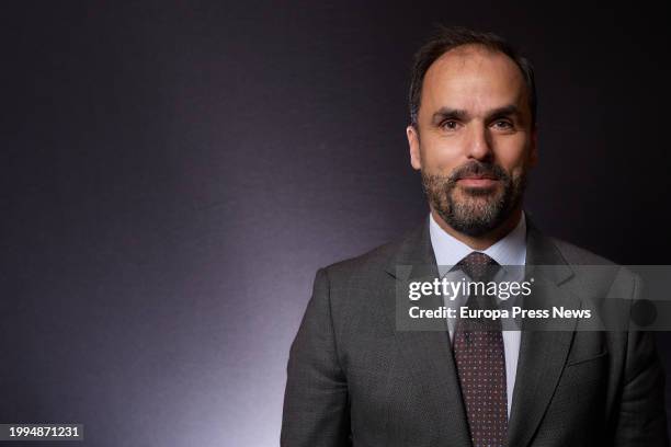 The rector of Rey Juan Carlos University , Javier Ramos, poses for Europa Press, at the Intercontinental Hotel, February 8 in Madrid, Spain. Javier...