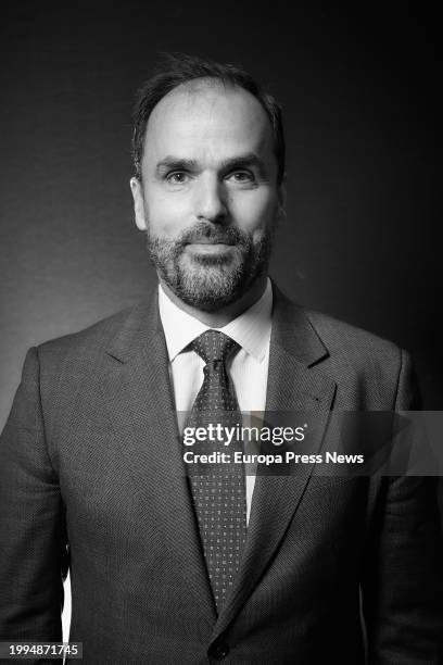 The rector of Rey Juan Carlos University , Javier Ramos, poses for Europa Press, at the Intercontinental Hotel, February 8 in Madrid, Spain. Javier...