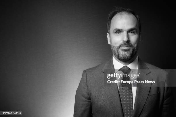 The rector of Rey Juan Carlos University , Javier Ramos, poses for Europa Press, at the Intercontinental Hotel, February 8 in Madrid, Spain. Javier...
