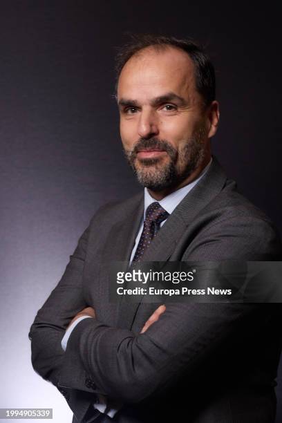 The rector of Rey Juan Carlos University , Javier Ramos, poses for Europa Press, at the Intercontinental Hotel, February 8 in Madrid, Spain. Javier...