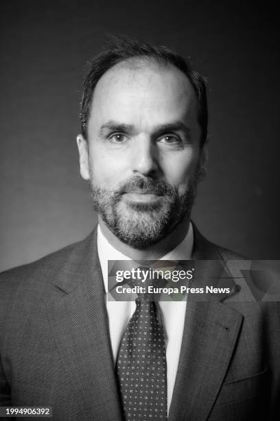 The rector of Rey Juan Carlos University , Javier Ramos, poses for Europa Press, at the Intercontinental Hotel, February 8 in Madrid, Spain. Javier...