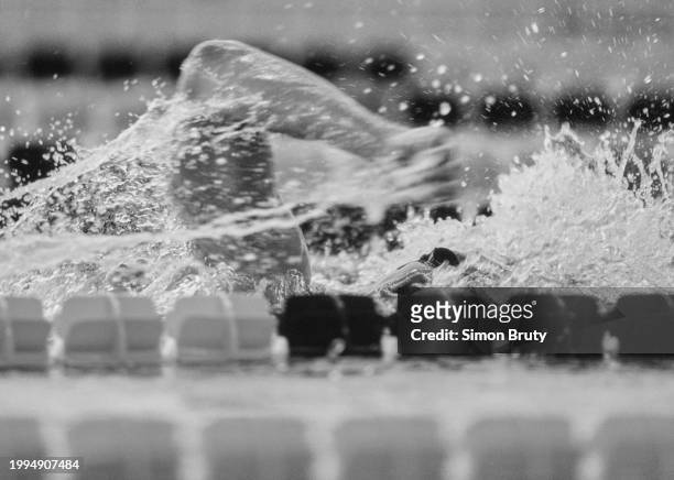 , Kieren Perkins from Australia swimming in the Men's 1500 metres Freestyle competition during on 13th August 1995 at the 6th Pan Pacific Swimming...