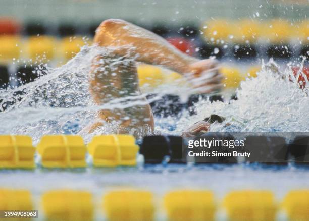 Kieren Perkins from Australia swimming in the Men's 1500 metres Freestyle competition during on 13th August 1995 at the 6th Pan Pacific Swimming...