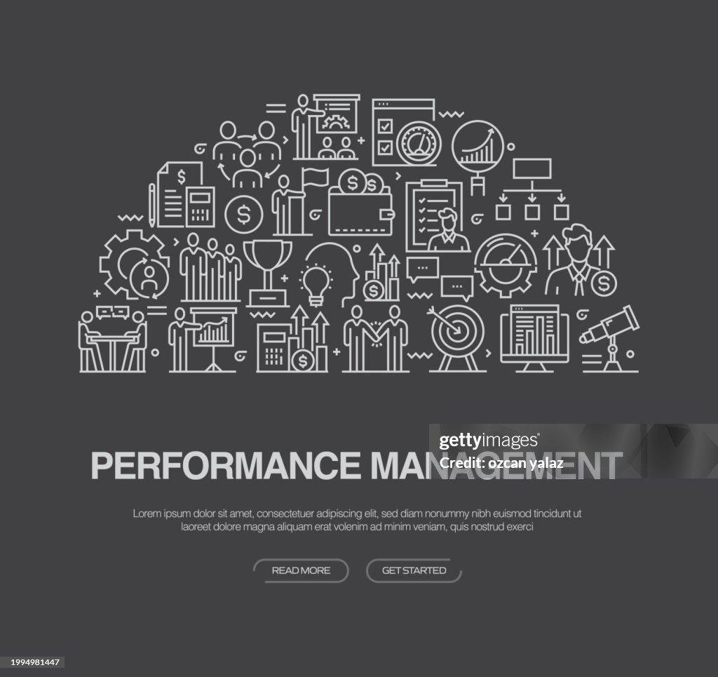 Performance Management Related Vector Banner Design Concept Global ...