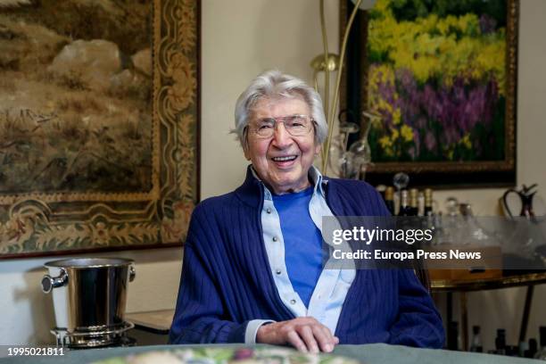 Composer Manuel Alejandro poses for Europa Press on February 8 in Alcobendas, Madrid, Spain. Manuel Alejandro achieved success in the 1960s as the...