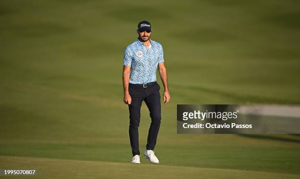 Clement Sordet of France walks on the seveth hole during day one of the Commercial Bank Qatar Masters at Doha Golf Club on February 08, 2024 in Doha,...