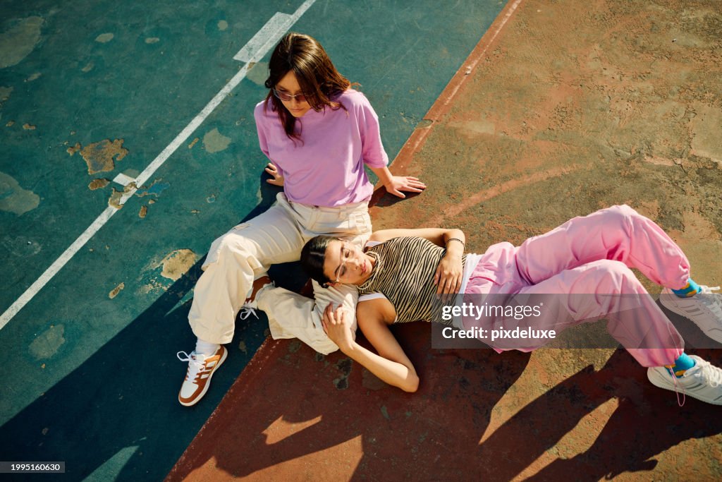 Relaxed Afternoon Hangout with Gen Z Friends at the Skate Park