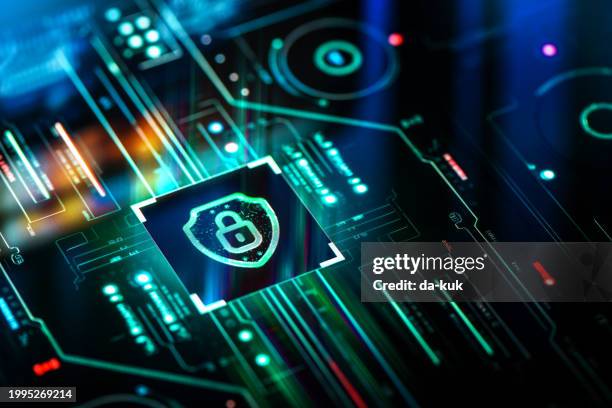 digital security and privacy background. cyber and crypto security shield on futuristic screen technology background. - security screen icons stock pictures, royalty-free photos & images