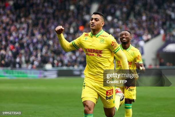 Mostafa MOHAMED during the Ligue 1 Uber Eats match between Toulouse Football Club and Football Club de Nantes at Stadium de Toulouse on February 11,...