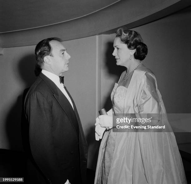 Aly Khan with his stepmother Begum Om Habibah Aga Khan , London, June 26th 1956.