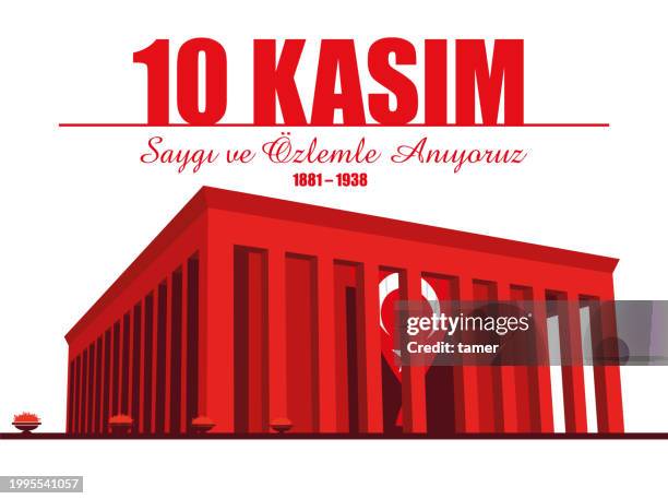 10 kasım atatürk'ü anma günü. 10 november, ataturk commemoration day - ataturk death stock illustrations