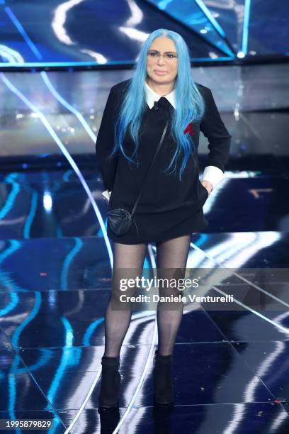 Loredana Bertè attends the 74th Sanremo Music Festival 2024 at Teatro Ariston on February 08, 2024 in Sanremo, Italy.