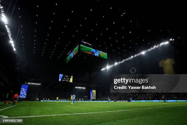 General view of the inside of the stadium during the Riyadh Season Cup Final match between Al Hilal and Al-Nassr at Kingdom Arena on February 08,...