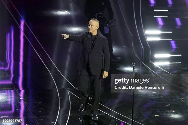 Eros Ramazzotti attends the 74th Sanremo Music Festival 2024 at Teatro Ariston on February 08, 2024 in Sanremo, Italy.