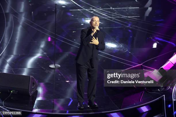 Eros Ramazzotti attends the 74th Sanremo Music Festival 2024 at Teatro Ariston on February 08, 2024 in Sanremo, Italy.