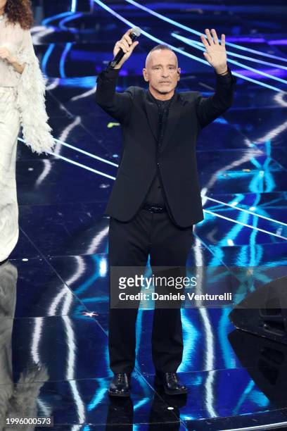Eros Ramazzotti attends the 74th Sanremo Music Festival 2024 at Teatro Ariston on February 08, 2024 in Sanremo, Italy.