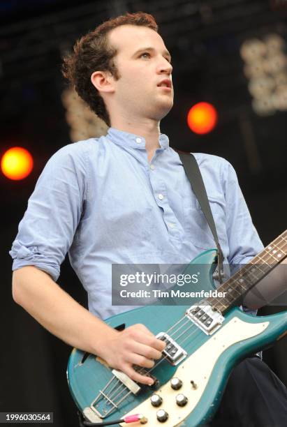 Chris Baio of Vampire weekend performs during Lollapalooza 2009 at Grant Park on August 9, 2009 in Chicago, Illinois.