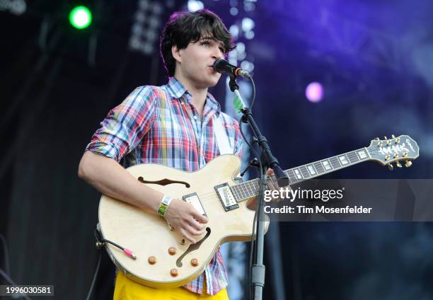 Ezra Koenig of Vampire Weekend performs during Lollapalooza 2009 at Grant Park on August 9, 2009 in Chicago, Illinois.