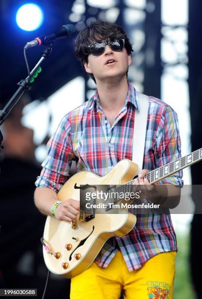 Ezra Koenig of Vampire Weekend performs during Lollapalooza 2009 at Grant Park on August 9, 2009 in Chicago, Illinois.