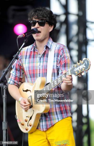 Ezra Koenig of Vampire Weekend performs during Lollapalooza 2009 at Grant Park on August 9, 2009 in Chicago, Illinois.