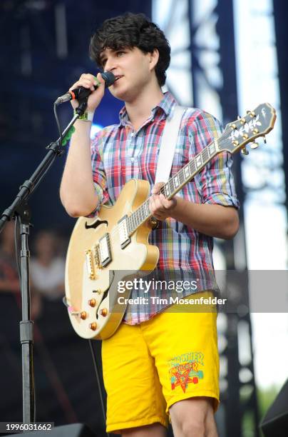 Ezra Koenig of Vampire Weekend performs during Lollapalooza 2009 at Grant Park on August 9, 2009 in Chicago, Illinois.