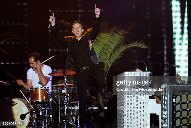 Brandon Flowers and The Killers perform during Lollapalooza 2009 at Grant Park on August 9, 2009 in Chicago, Illinois.