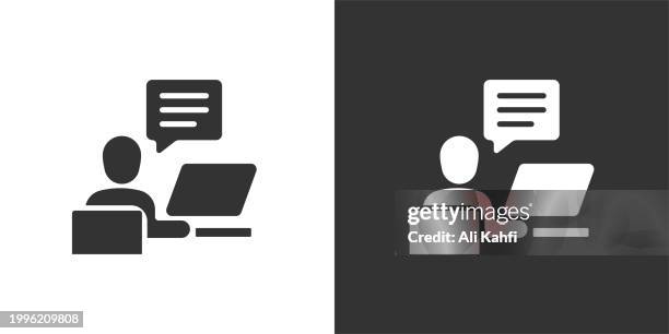 online education training icon. solid icon that can be applied anywhere, simple, pixel perfect and modern style - virtual training computer stock illustrations