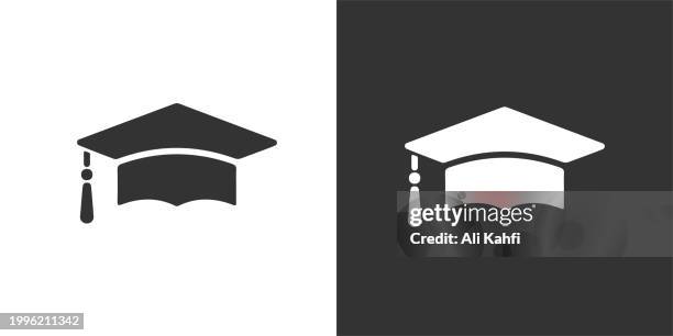 graduation icon. solid icon that can be applied anywhere, simple, pixel perfect and modern style - tassel stock illustrations