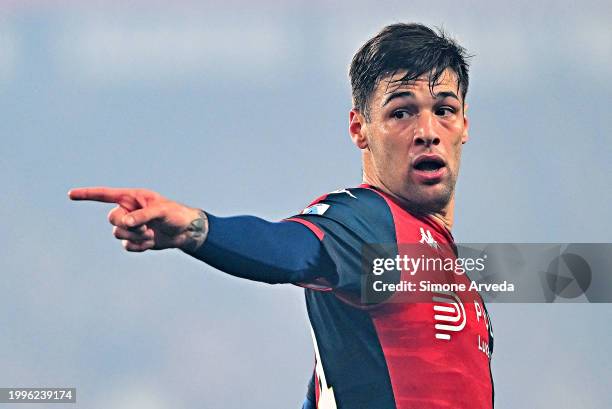 Alessandro Vogliacco of Genoa reacts during the Serie A TIM match between Genoa CFC and Atalanta BC - Serie A TIM at Stadio Luigi Ferraris on...