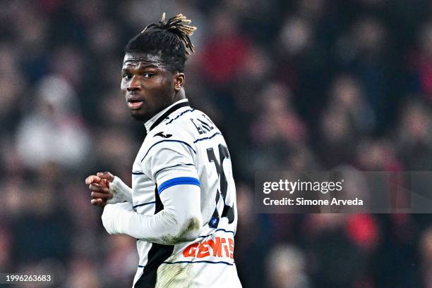 El Bilal Touré of Atalanta looks on during the Serie A TIM match between Genoa CFC and Atalanta BC - Serie A TIM at Stadio Luigi Ferraris on February...