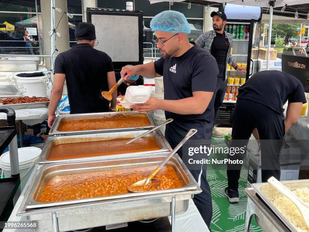 Food is being served at the Taste of India Food Festival in Toronto, Ontario, Canada, on August 5, 2023. The festival is showcasing diverse and tasty...