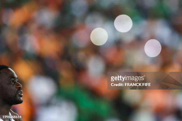 Ivory Coast's French coach Emerse Fae looks on ahead of the Africa Cup of Nations 2024 final football match between Ivory Coast and Nigeria at...