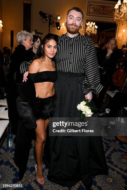 Jessie Reyez and Sam Smith at Christian Cowan RTW Fall 2024 as part of New York Ready to Wear Fashion Week held at the Harmonie Club on February 11,...