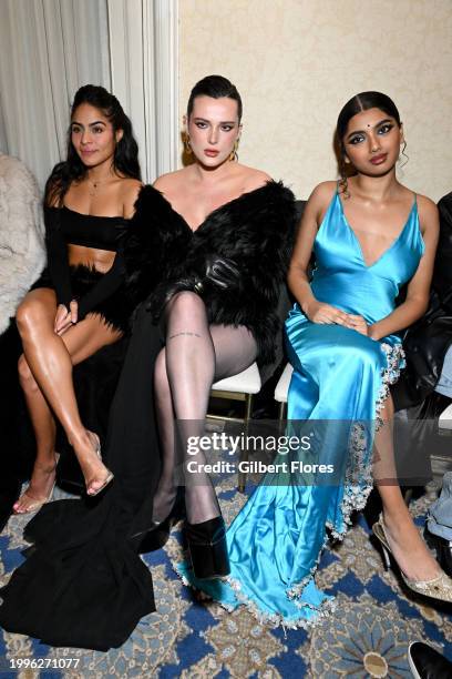 Jessie Reyez, Bella Thorne and Avantika Vandanapu at Christian Cowan RTW Fall 2024 as part of New York Ready to Wear Fashion Week held at the...