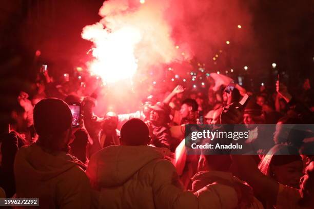 People gathered in Paris, France to celebrate Ivory Coast winning 2023 Africa Cup of Nations on January 12, 2024. Ivory Coast won the 2023 CAF Africa...