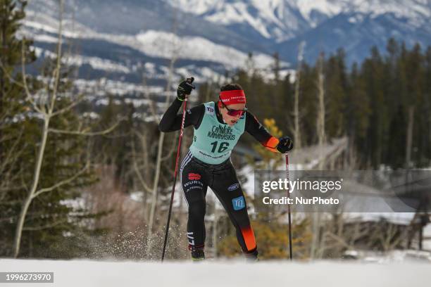 10Coletta Rydzek of Germany competes during the qualification round of Women's 1.3km Sprint race at the COOP FIS Cross Country World Cup, on February...