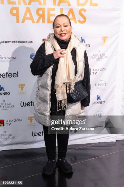 Massiel attends the Madrid premiere of "Terapia De Parejas" at Cine Palacio de la Prensa on February 08, 2024 in Madrid, Spain.