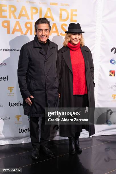 Juan Valderrama attends the Madrid premiere of "Terapia De Parejas" at Cine Palacio de la Prensa on February 08, 2024 in Madrid, Spain.