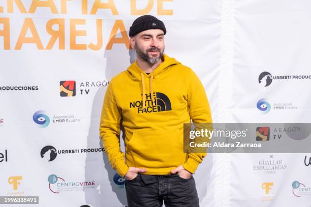 Julio Bellido attends the Madrid premiere of "Terapia De Parejas" at Cine Palacio de la Prensa on February 08, 2024 in Madrid, Spain.