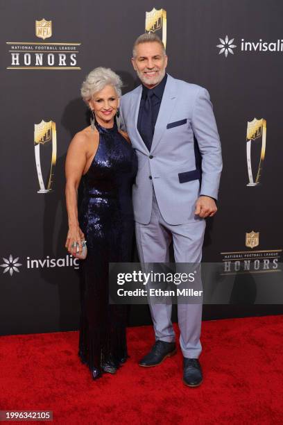 Brenda Warner and Kurt Warner attend the 13th annual NFL Honors at Resorts World Theatre on February 08, 2024 in Las Vegas, Nevada.