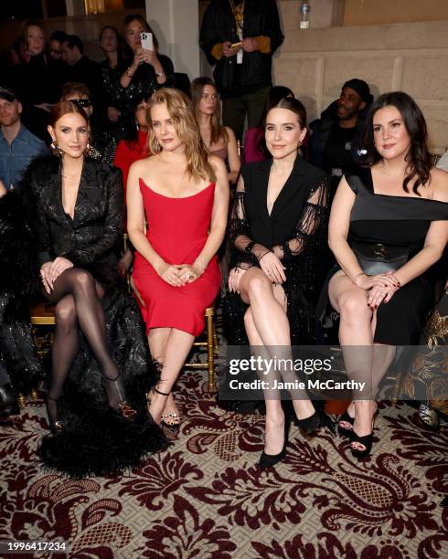 Ashlee Simpson, Alicia Silverstone, Sophia Bush, and Melanie Lynskey attend the Christian Siriano Fall/Winter 2024 Fashion Show at The Plaza Hotel on...