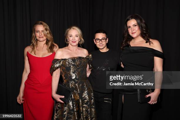 Alicia SilverstoneJ. Smith-Cameron, Melanie Lynskey, and Busy Philipps attend the Christian Siriano Fall/Winter 2024 Fashion Show at The Plaza Hotel...