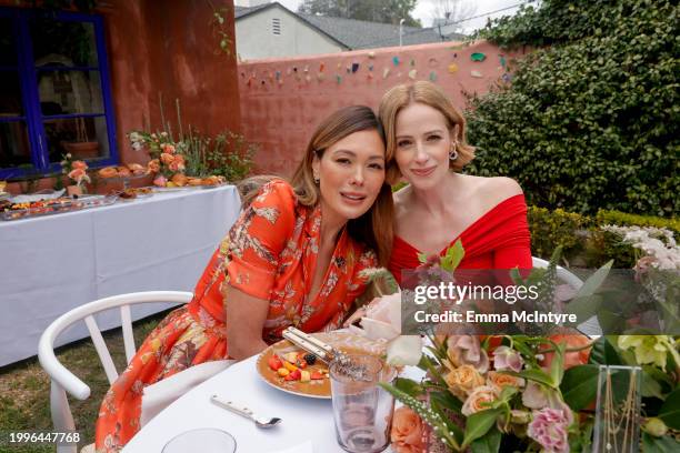 Lindsay Price and Jaime Ray Newman attend TheRetaility.com's Galentine's Day brunch with Lightbox held at a private home in Los Angeles on February...