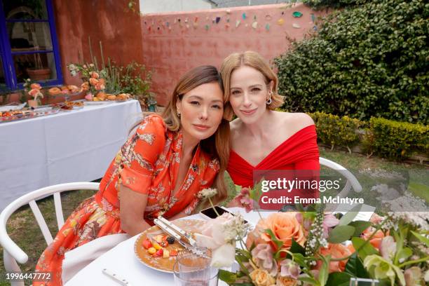 Lindsay Price and Jaime Ray Newman attend TheRetaility.com's Galentine's Day brunch with Lightbox held at a private home in Los Angeles on February...