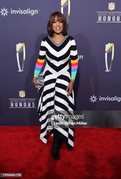 Gayle King attends the 13th annual NFL Honors at Resorts World Theatre on February 08, 2024 in Las Vegas, Nevada.