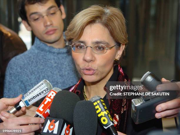 La présidente de l'Agence de l'Environnement et de la maîtrise de l'Energie Michèle Pappalardo répond aux questions des journalistes, le 29 octobre...