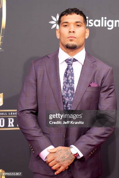 James Conner attends the 13th Annual NFL Honors at Resorts World Theatre on February 08, 2024 in Las Vegas, Nevada.