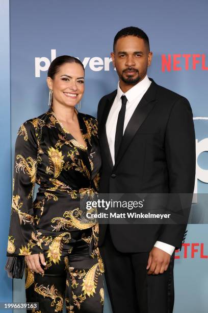Samara Saraiva and Damon Wayans Jr. Attend the Photo Call for Netflix's "Players" at The Egyptian Theatre Hollywood on February 08, 2024 in Los...